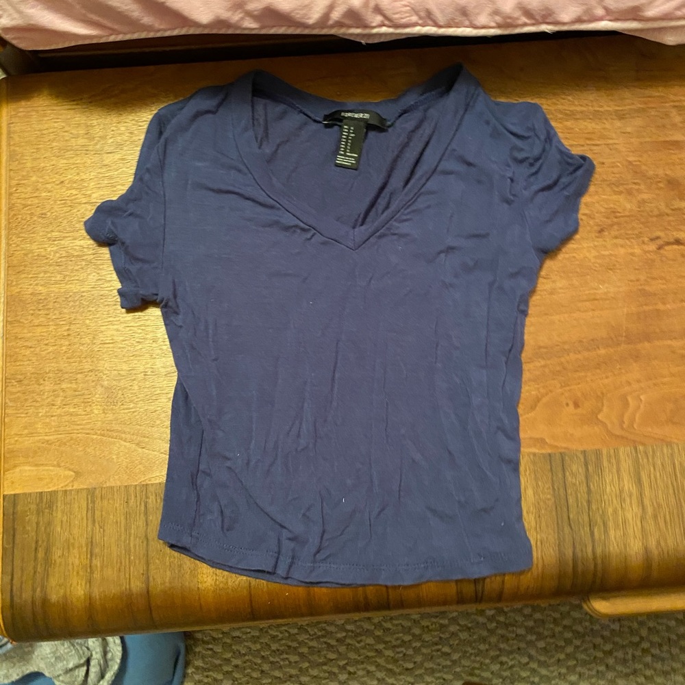 Forever 21 blue crop top
